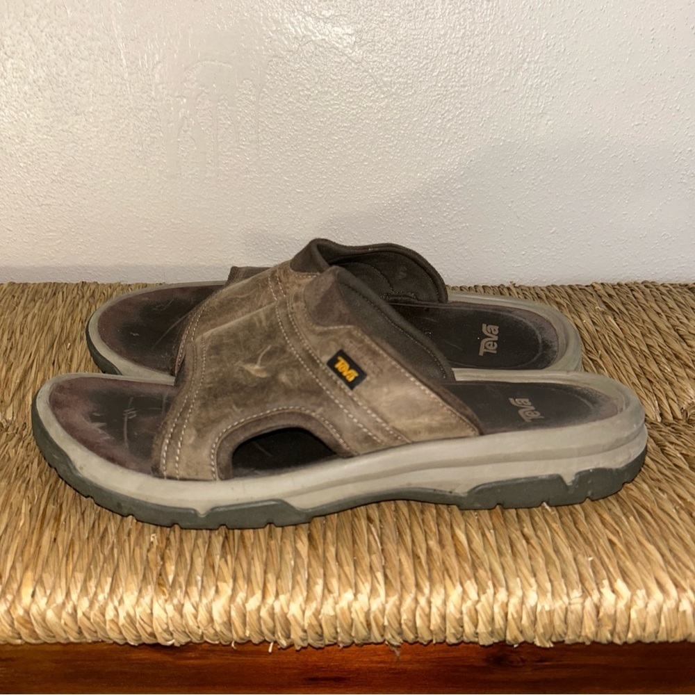 Teva Men's Dark Brown Slide Sandals